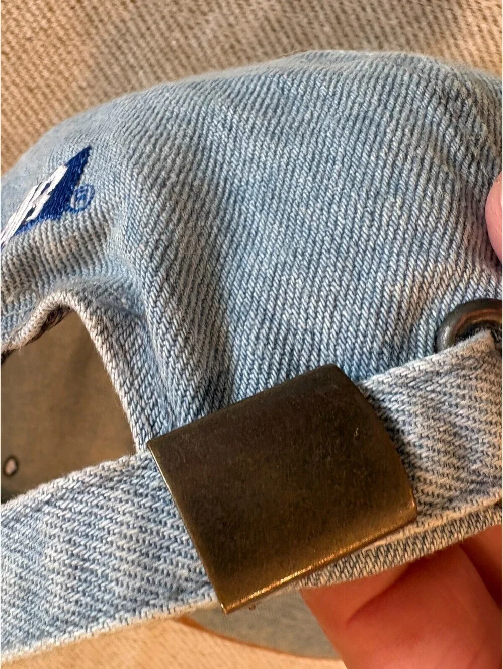 Vintage 90s Cracker Barrel 500 NASCAR Hat Washed Denim Suede Brim Strapback VTG